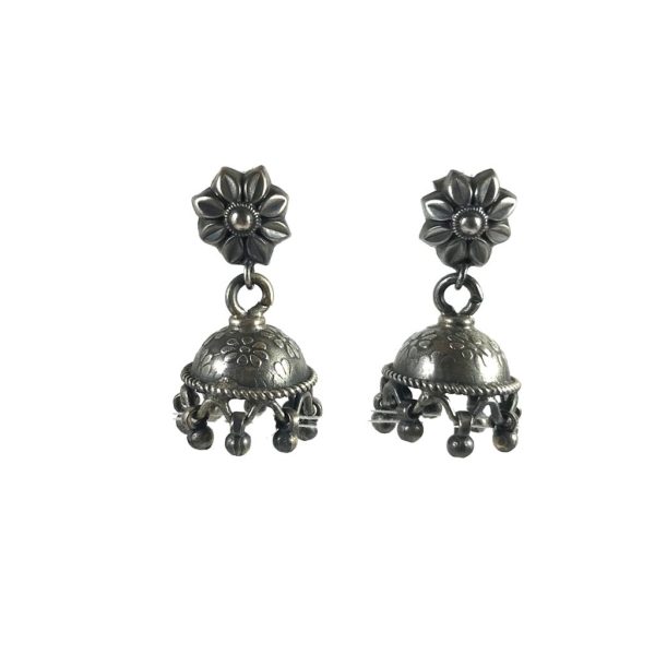 small sterling silver jhumki jhumka