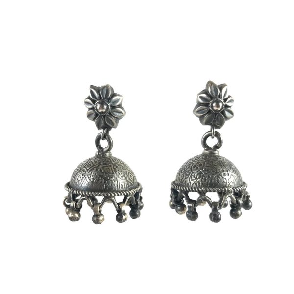 jhumki sterling silver earrings