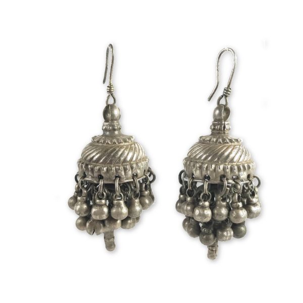 vintage jhumki silver earrings