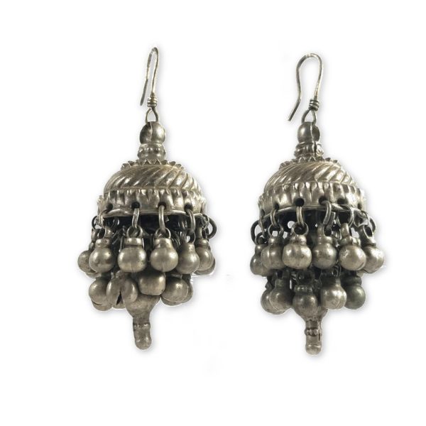 vintage jhumki silver earrings