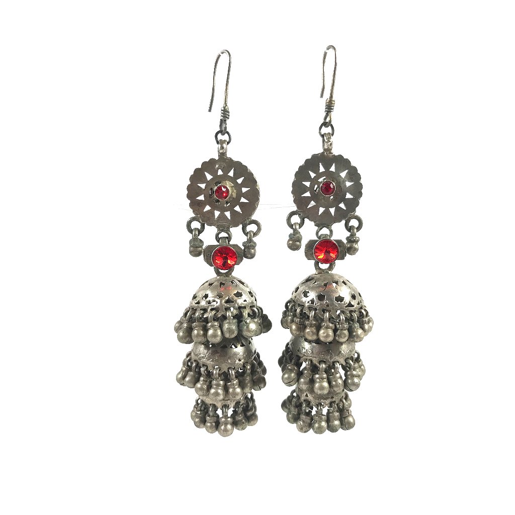 Vintage Long Rajasthani Silver Jhumka - Earrings | Buy Online