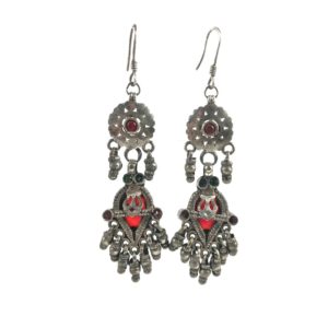 vintage tribal silver earrings