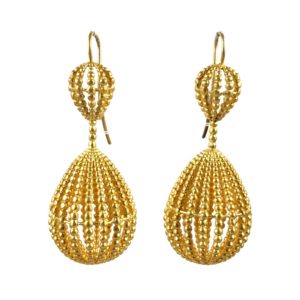 sterling silver earrings from designer silver jewellery, cage design