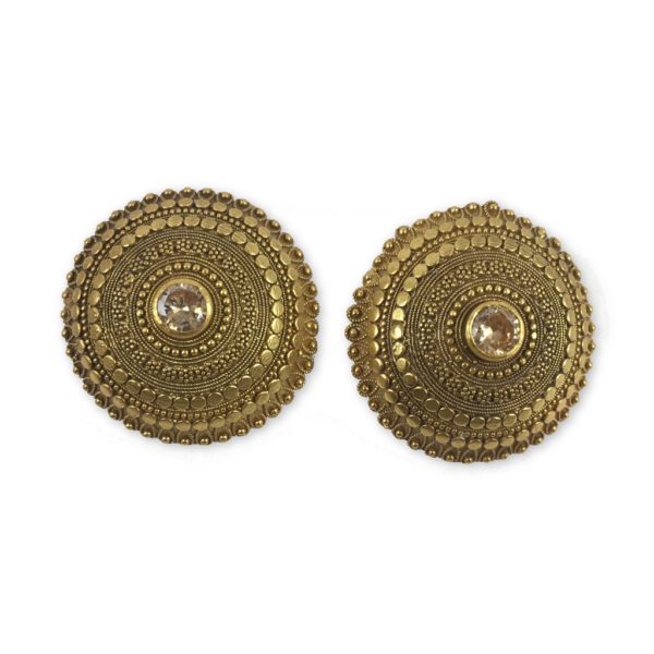 Gold plated large earrings