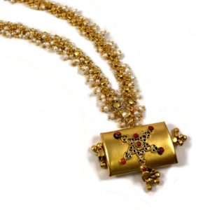 gold plated silver necklace with pearls from gold plated silver jewellery