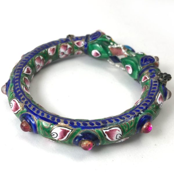 Benaras Enamel Elephant Bracelet - Image 2