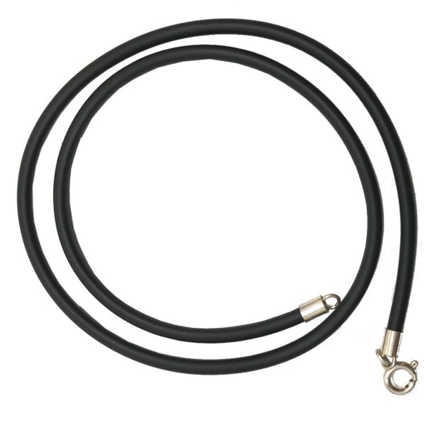 high quality imported thick black silicone rubber cord for pendant