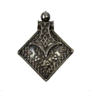 tribal indian reval sterling silver pendant