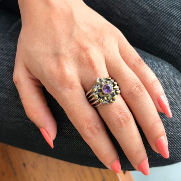 Abstract Amethyst Ring - Image 2