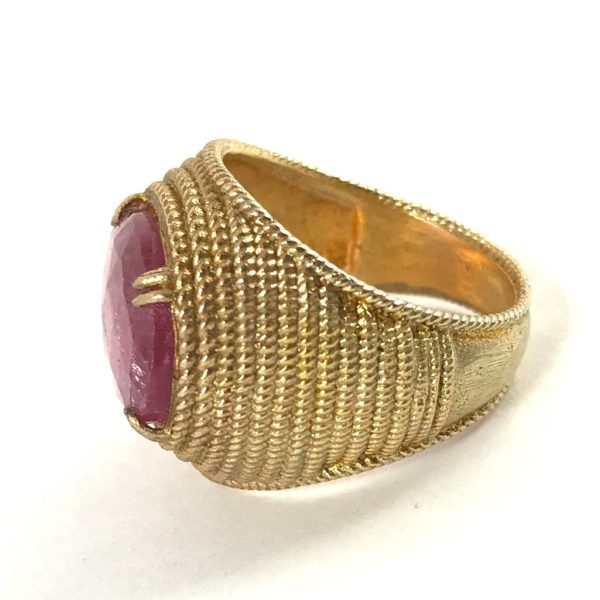 Tourmaline Gold Plated Ring - Image 4