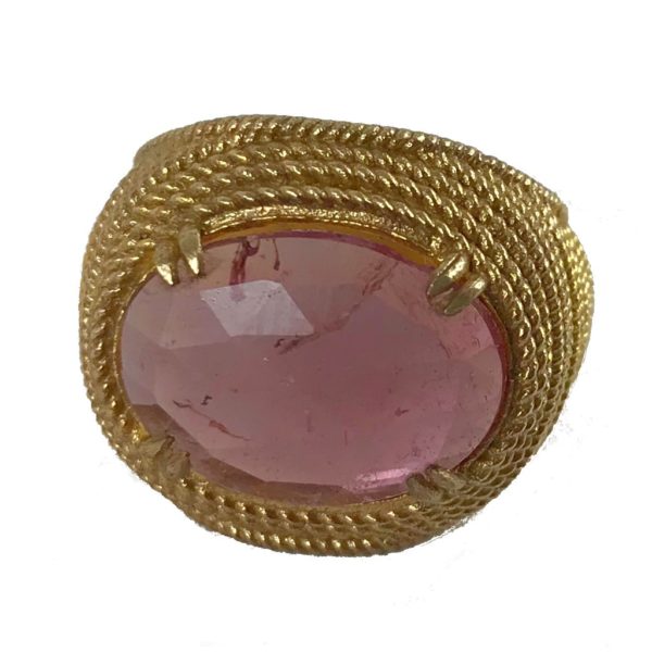 Tourmaline Gold Plated Ring - Image 3