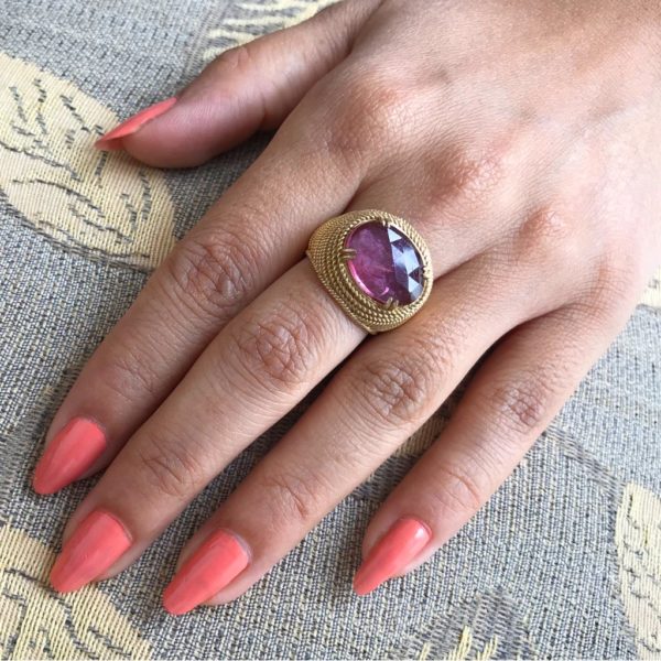 Tourmaline Gold Plated Ring - Image 2