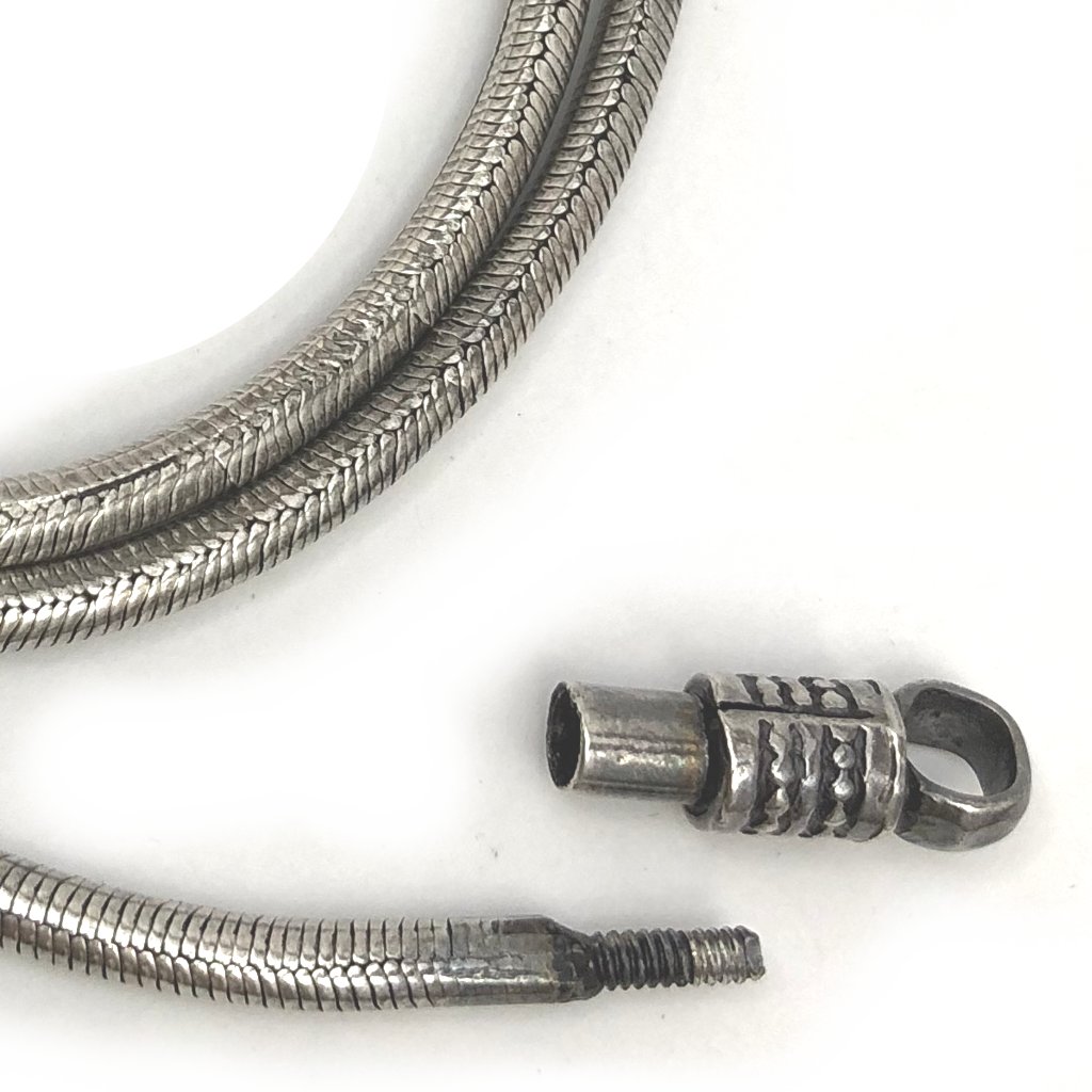 30 Antiqued Silver Chain Link Flower Connectors S Wave Shape/snake 1-1/2  Inch - 34x8mm 30pcs