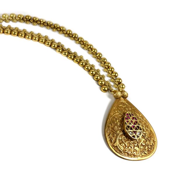 jadau gold plated silver necklace from gold plated sterling silver jewellery for women