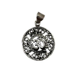 aum or om sterling silver pendant for men & women from religious silver jewellery jewelry