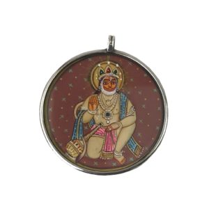 hanuman painting painted sterling silver pendant from religious silver jewellery jewelry