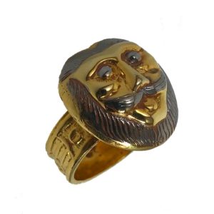 lion head sterling silver ring for men & women