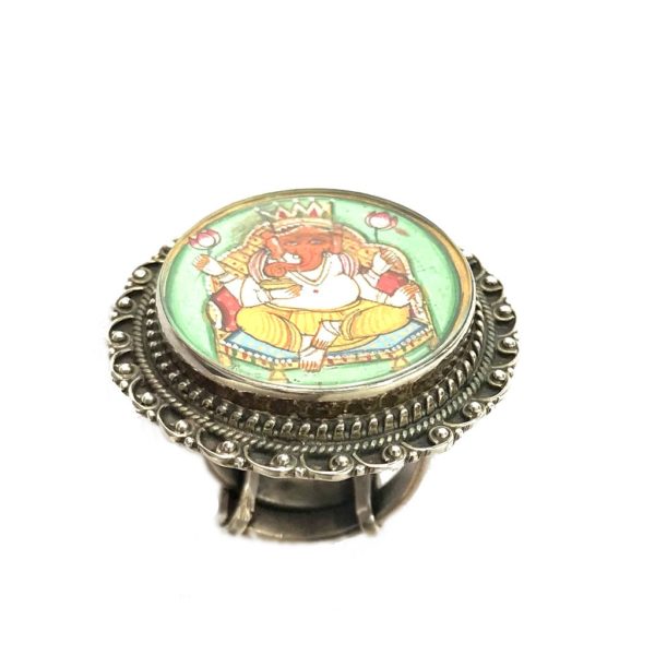 Lord Ganesh Painting Ring - Image 1