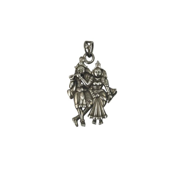 radha krishna sterling silver pendant for men & women
