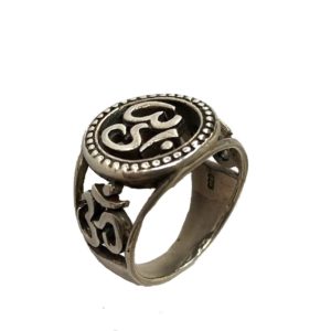 om or aum sterling silver ring for men & women
