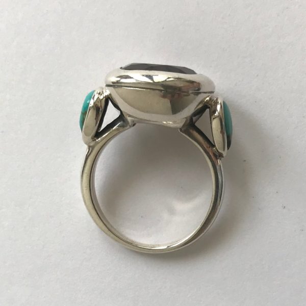 Garnet / Turquoise Simply Elegant Ring - Image 3