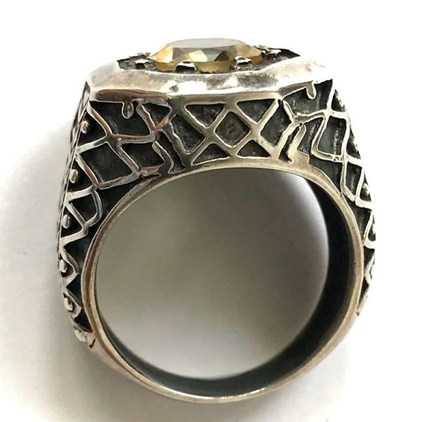 Geometric Citrine Ring - Image 3