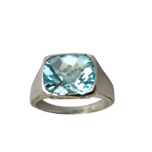 blue topaz sterling silver ring