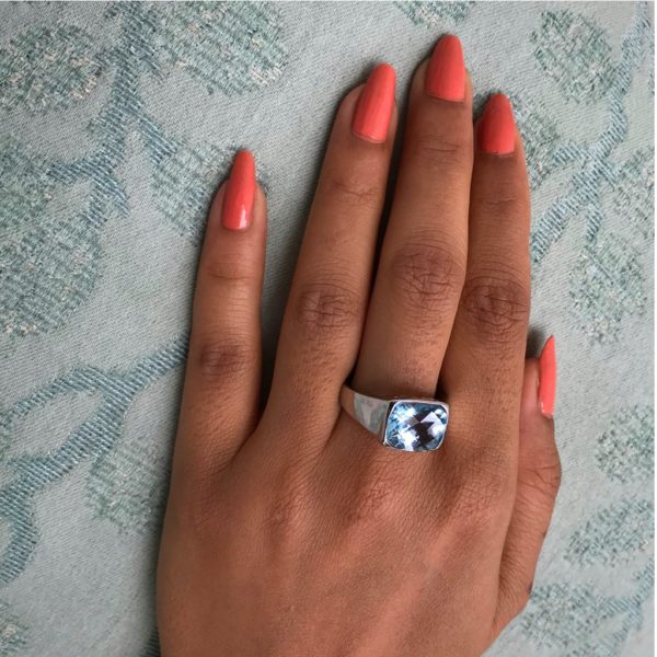 Simply Elegant Blue Topaz Ring - Image 2