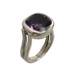 cushion cut amethyst sterling silver ring from gemstone set sterling silver jewellery jewelry