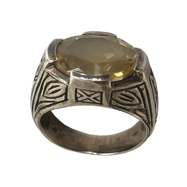 Etched Citrine Ring - Image 2