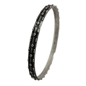 rava work 925 sterling silver oxidised churi bangle