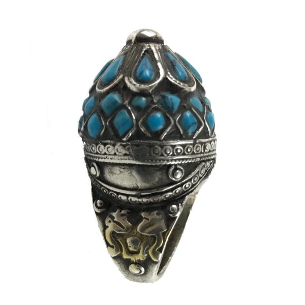 turquoise central asian iranian ring