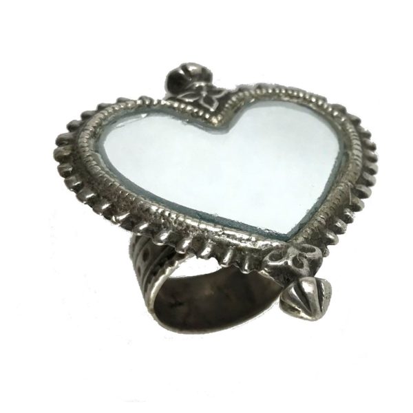 mirror vintage silver ring arcee