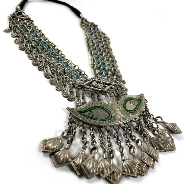 central-asian tribal vintage silver necklace from vintage silver jewellery