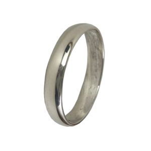 thin silver band ring in pure 925 sterling silver