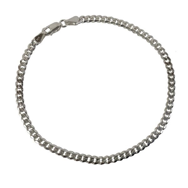 light weight silver curb chain bracelet for men in pure 925 sterling silver jewellery
