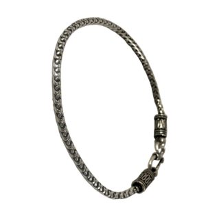silver snake chain bracelet for men & women in pure 925 sterling silver