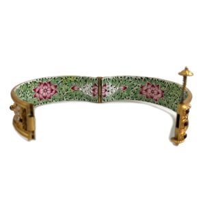 enameled and gold plated sterling silver kara