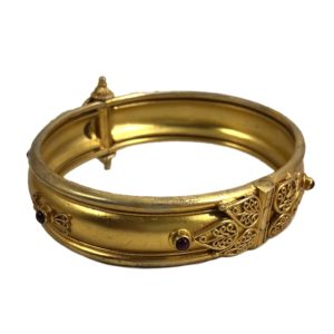 gold plated sterling silver kara bracelet