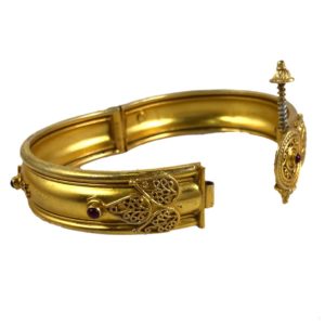 screw to open gold plated sterling silver kara