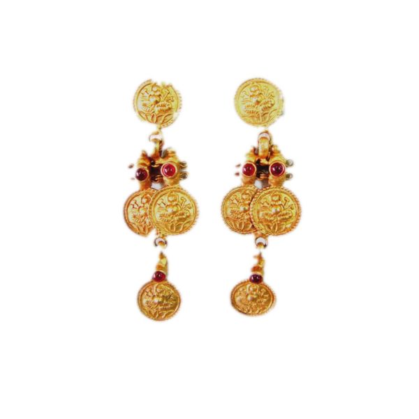 Gold plated Ganesh-Lakshmi Necklace Set - Image 3