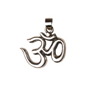 simple om silver pendant from religious & festive silver jewellery for men & women