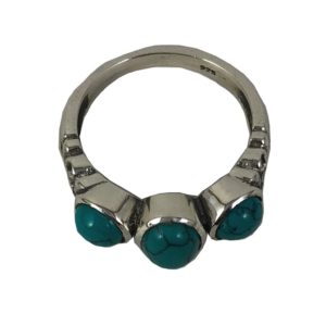 sterling silver ring set with turquoise in pure 925 sterling silver