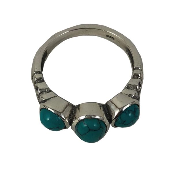 sterling silver ring set with turquoise in pure 925 sterling silver