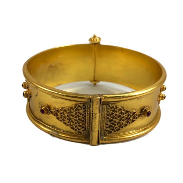 Gold Plated Traditional Kada Bracelet - Image 3
