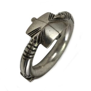 vintage indian tribal silver kada from vintage silver jewellery collection