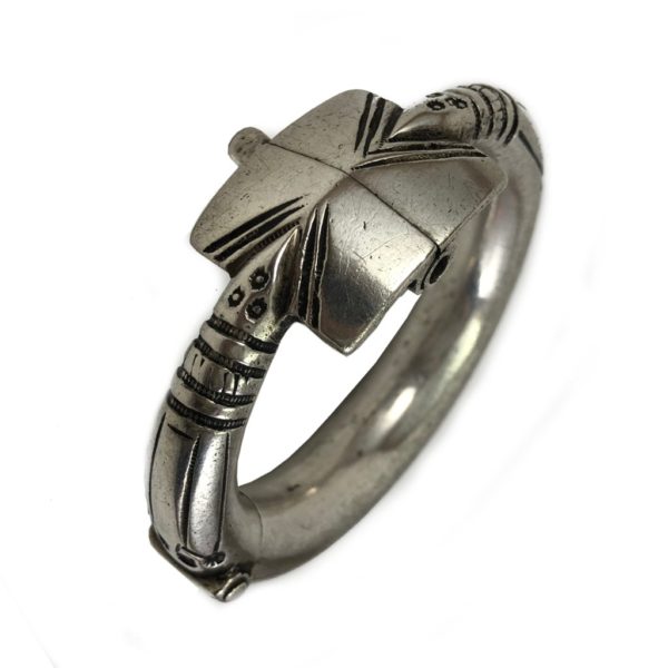 vintage indian tribal silver kada from vintage silver jewellery collection