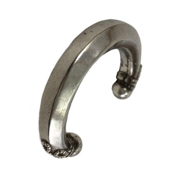 vintage rava work tribal silver kada
