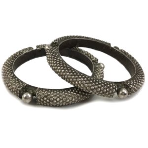 pair of vintage silver bangle