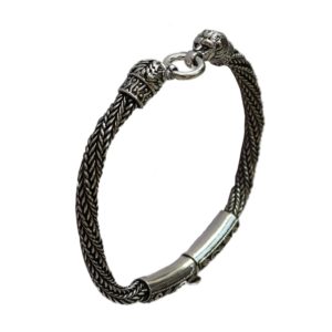 lion head sterling silver chain bracelet for men & women